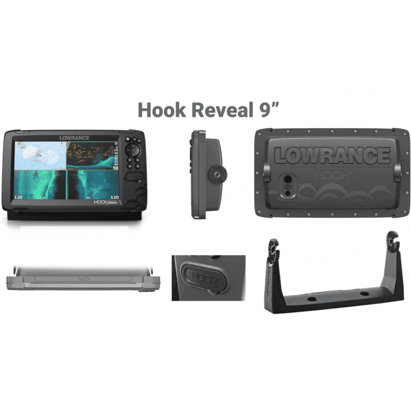 Hook Reveal 9 inch TripleShot with Chirp, SideScan, DownScan, Black
